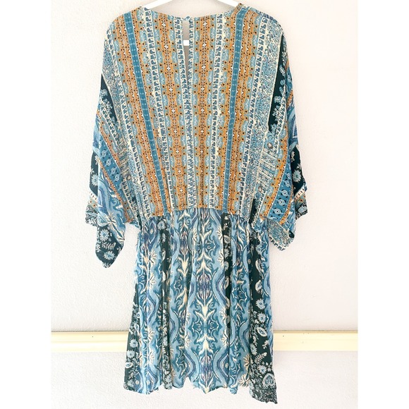 Free People Mixed Emotions Romper Boho Summer Festival Flowy Coachella Large - Picture 5 of 5